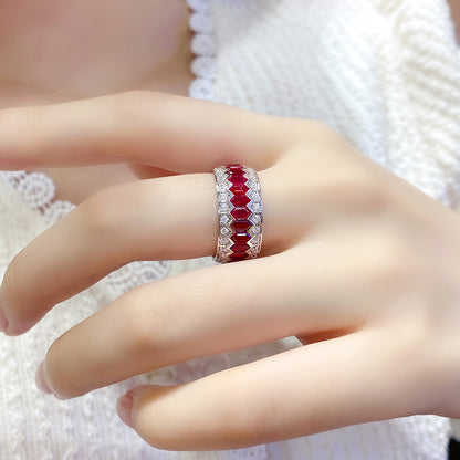 4.1 CTW Lab Grown Rainbow S925 Ring plated