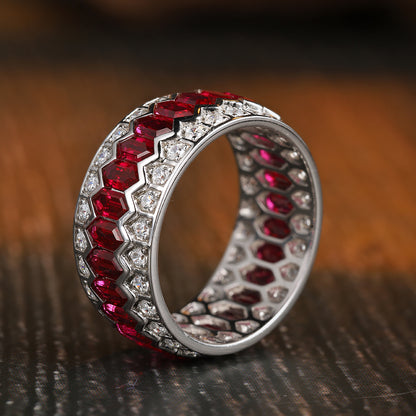 4.1 CTW Lab Grown Rainbow S925 Ring plated