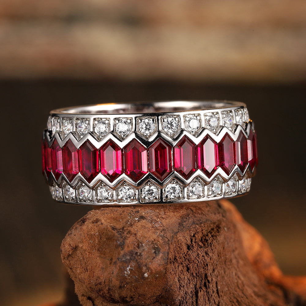 4.1 CTW Lab Grown Rainbow S925 Ring plated