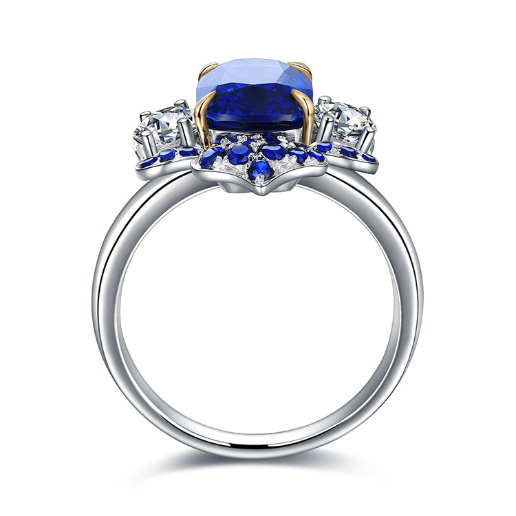 2.5ct Solid Gold Lab Grown Sapphire s925 Ring