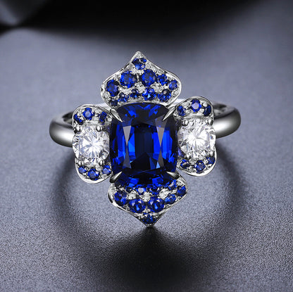 2.5ct Solid Gold Lab Grown Sapphire s925 Ring