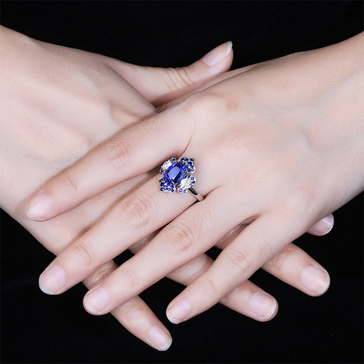 2.5ct Solid Gold Lab Grown Sapphire s925 Ring