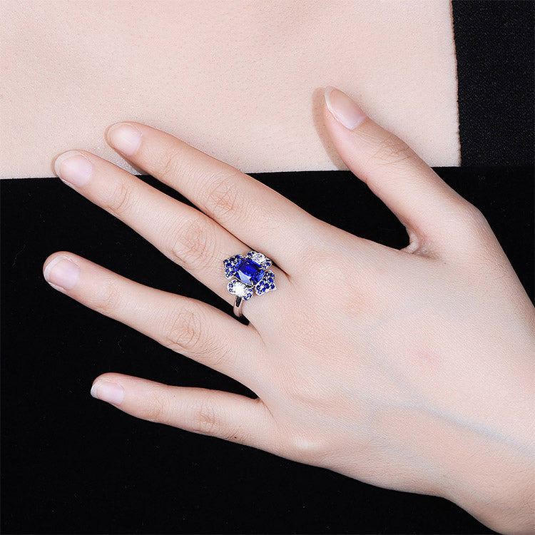 2.5ct Solid Gold Lab Grown Sapphire s925 Ring