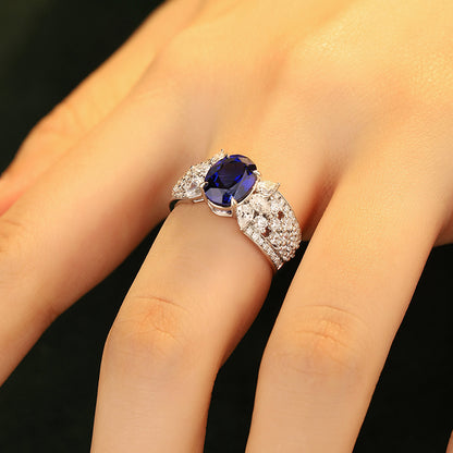 2.565ct Lab Sapphire S925 Ring