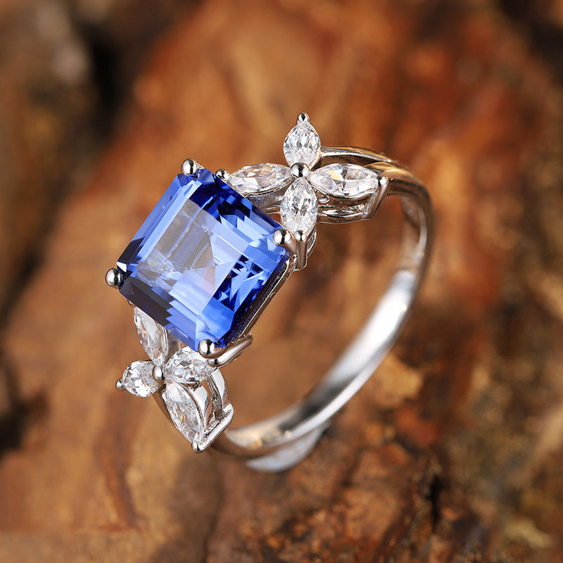 3.447ct Lab Sapphire S925 Ring