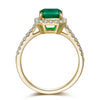 ANSTER JEWELRY 1.1 CTW Victorian Lab Grown Emerald 9K Gold Ring