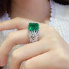 ANSTER JEWELRY 8.5 CTW Asscher Lab Grown Emerald 18K Gold Ring