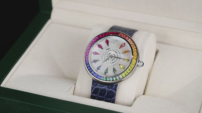 ANSTER JEWELRY Rainbow 925 Silver Steel Quartz Watch